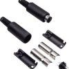 Złącze męskie DIN miniaturowe 0204005 BKL Electronic 0204005 złącze męskie proste Ilość styków: 7 czarny 1 szt.