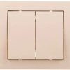 KIER Przycisk podwójny zwierny beżowy ŁP-17W/01