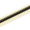 Pin header, 27 pole, pitch 2.54 mm, angled, black, MK5127G