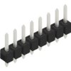 Pin header, 8 pole, pitch 2.54 mm, straight, black, 10053790