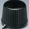 Pointer knob, 4 mm, plastic, black, Ø 20 mm, H 15.4 mm, A1313540