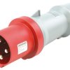 Złącze przemysłowe - zasilające 63A Wtyczka 400 V 3P + E Męski MENNEKES Czerwony Montaż na kablu IP44