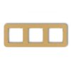 MINI Ramka uniwersalna potrójna zaokrąglona z tworzywa złoty 29MRTZ-3