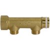 Distribution pipe, L 137 mm, 10 bar, brass, for pipe systems, 112564