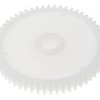 Koło zębate walcowe, moduł: 1, l.zębów: 56, śr. piasty: 18mm, śr. otworu: 8mm, POM