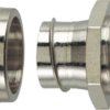 Straight hose screw fitting, M12, 10 mm, brass, nickel-plated, IP40, silver, (L) 21 mm, 166-30300