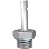 Threaded plug nipple, L 45.8 mm, 20 bar, stainless steel, for hose, 135307