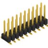Pin header, 20 pole, pitch 2.54 mm, angled, black, 10049688