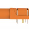 4 mm panel socket, PCB connection, CAT III, orange, SWEB 8094 AU / OR