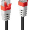 kabel LAN LINDY 45368, 1 szt., RJ45, CAT 6a, S/STP, 10.00 m, czarny