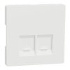 Enjo simple RJ45x2 blanc mat