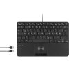 Perixx 12073 Perixx PERIBOARD-526 H DE Keyboard German QWERTZ Black USB hub