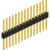 Pin header, 15 pole, pitch 1.27 mm, straight, black, 10060272