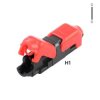 Szybkozłączka H1 przelotowa pojedyńcza czerwona