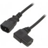 WN114-3/07/1.8BK Kabel: 3x0,75mm2, IEC C13 żeński kątowy prawy,IEC C14 męski