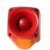 Sygnalizator akustyczny z lampą sygnalizacyjną 10 → 60 V DC Pomarańczowy DC IP66 Montaż boczny 116dB
