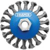 Draper 08062 Steel Bevelled Twist-Knot Wire Wheel Brush, 100mm, M14