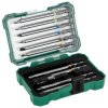 Zestaw bitów ze stali S2 100mm z adapterem, 11elem. STALCO S-13720