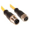 Mueller Electric Kabel siłownika czujnika Złącze A Złącze M12, Prosty 4 długość 5 m Rodzaj A Męski Żeńskie Złącze B