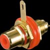 RCA connector, installation, insulated, gold-plated with coloure