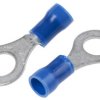 Zacisk oczkowy rozmiar przewodu 2.6mm² Ø , M6 izolowany średnica wew 6.35mm Niebieski TE Connectivity