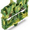 2 wire mini through terminal, push-in connection, 0.14-1.5 mm², 2 pole, 13.5 A, 6 kV, yellow/green, 2050-317