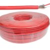 Przewód mikrofonowy 2C+ekran 6mm stereo Czerwony (1mb)