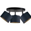 Spot nowoczesny abażur 3x E27 FLOW BLACK