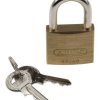 Kłódka średnica szekli: 6mm ABUS z kluczem W budynkach, na zewnątrz mosiężno-stalowa Mosiądz