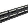 Patch panel RACK 19 kat.6 48p UTP 2U czarny NEKU