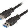 USB 3.0 adapter cable, USB plug type A to USB plug type A, 1 m, black, K5280SW.1