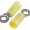 Zacisk oczkowy rozmiar przewodu 6.6mm² Ø , M4 izolowany średnica wew 4.34mm Żółty TE Connectivity
