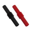 Łącznik banan adapter zestaw 2sz izolowany czarny/czerwony gniazdo