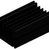 Extruded heatsink, (L x W x H) 75 x 46 x 33 mm, 5.85 to 2.8 K/W, black anodized, 10022472