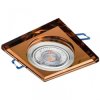 Oprawa szklana GLASSO-K-A kwadrat amber 90x8 halogenowa wpuszczana premiumled