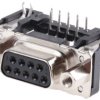 HARTING Złącze D-sub 0966 9-pinowe Kąt prosty 2.54 mm Pitch Otwór przelotowy Złoty Blokada śrubowa UNC od 4 do 40