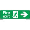Worksafe SS24P10 Safety Sign Fire Exit (Right) - Rigid Plastic - PK10