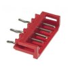 Złącze gniazdo MOLEX SPOX 5pin, do druku proste, czerwone