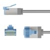 Patchcord kat.6a-0100 U/FTP SLIM LSZH-TPE szary /1m/ 74307