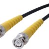 Coaxial cable, BNC plug (straight) to BNC plug (straight), 50 Ω, RG-58C/U, grommet yellow, 750 mm, C-00461-0.75M