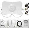 Qoltec Antena paraboliczna 4G 5G LTE 2x19dBi kierunkowa zewnętrzna 1710–2700 MHz 3300–4200 MHz N Female wodoodporna 5m