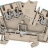 Multi level terminal block, push-in connection, 0.14-4.0 mm², 6 pole, 22 A, 8 kV, dark beige, 2623550000