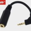 Adapter wtyk jack 2,5 4-pol / gniazdo jack 3,5 stereo z przewodem