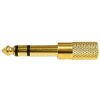 Adapter przejśćie jack duży 6.3 mm na 3.5 stereo złoty redukcja