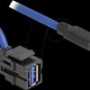 88156 Keystone module, USB A socket / USB Type-C™ plug