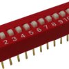 DIP switche, 12 pole, straight, 25 mA/24 VDC, DX9A12C