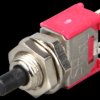 Push button, N/O, straight, solder connector