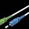 59620 Simplex FO patch cable, SC-APC (8°)<>SC-UPC,white, 3.0 m
