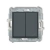 MINI Wyłącznik pojedynczy ze schodowym (osobne zasilanie) grafitowy mat 28MWP-10.2 KARLIK