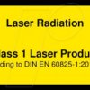 70112696 Laser warning label English DIN EN 60825, class 1, 38x23 mm, yel